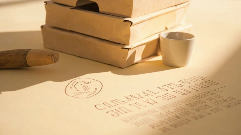 A press table with FSC-certified cartons and hand tools at InLeaf
